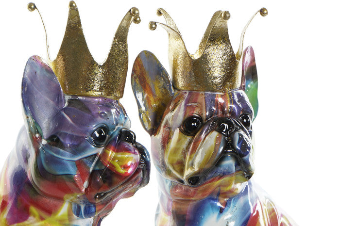FIGURA RESINA CÃO COROA