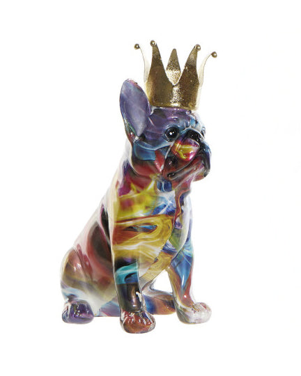 FIGURA RESINA CÃO COROA