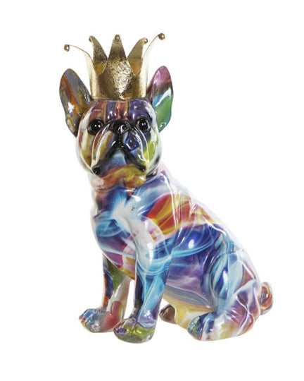 FIGURA RESINA CÃO COROA