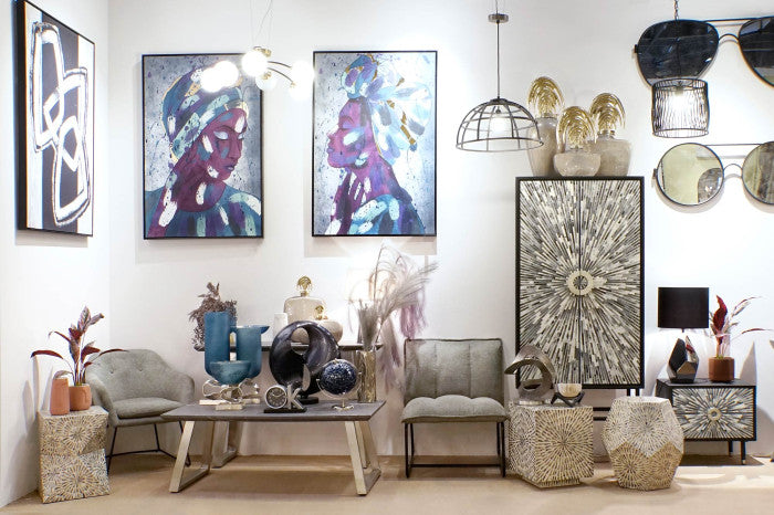 MESA AUXILIAR MADRE PÉROLA CINZENTO